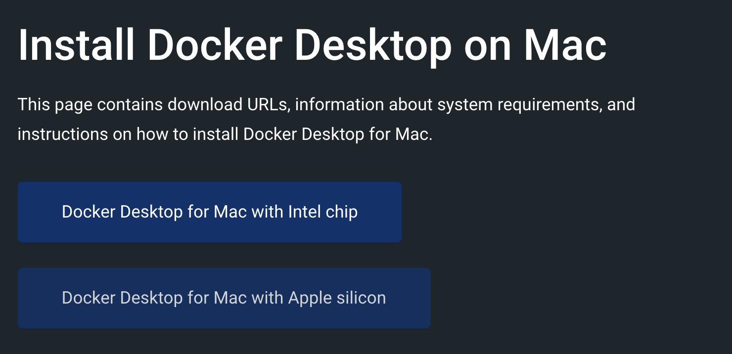 Mac 安裝 Docker