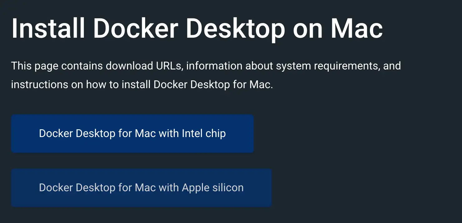 Mac 安裝 Docker