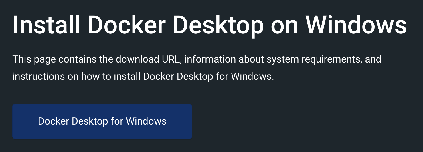 Windows 安裝 Docker