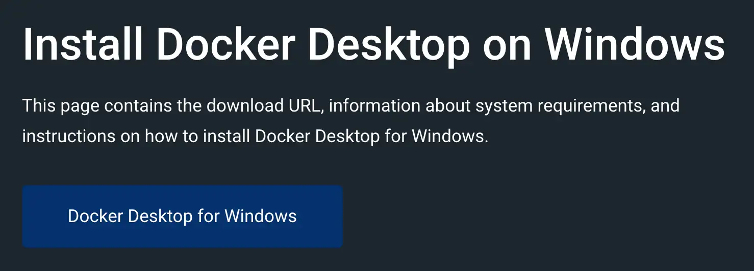 Windows 安裝 Docker
