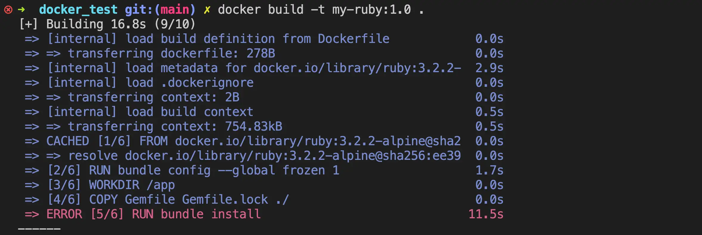 docker build