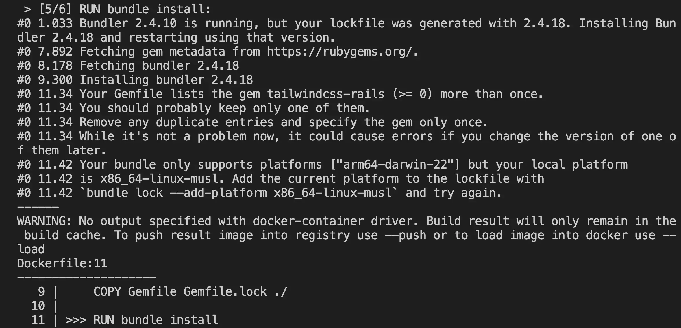 docker build