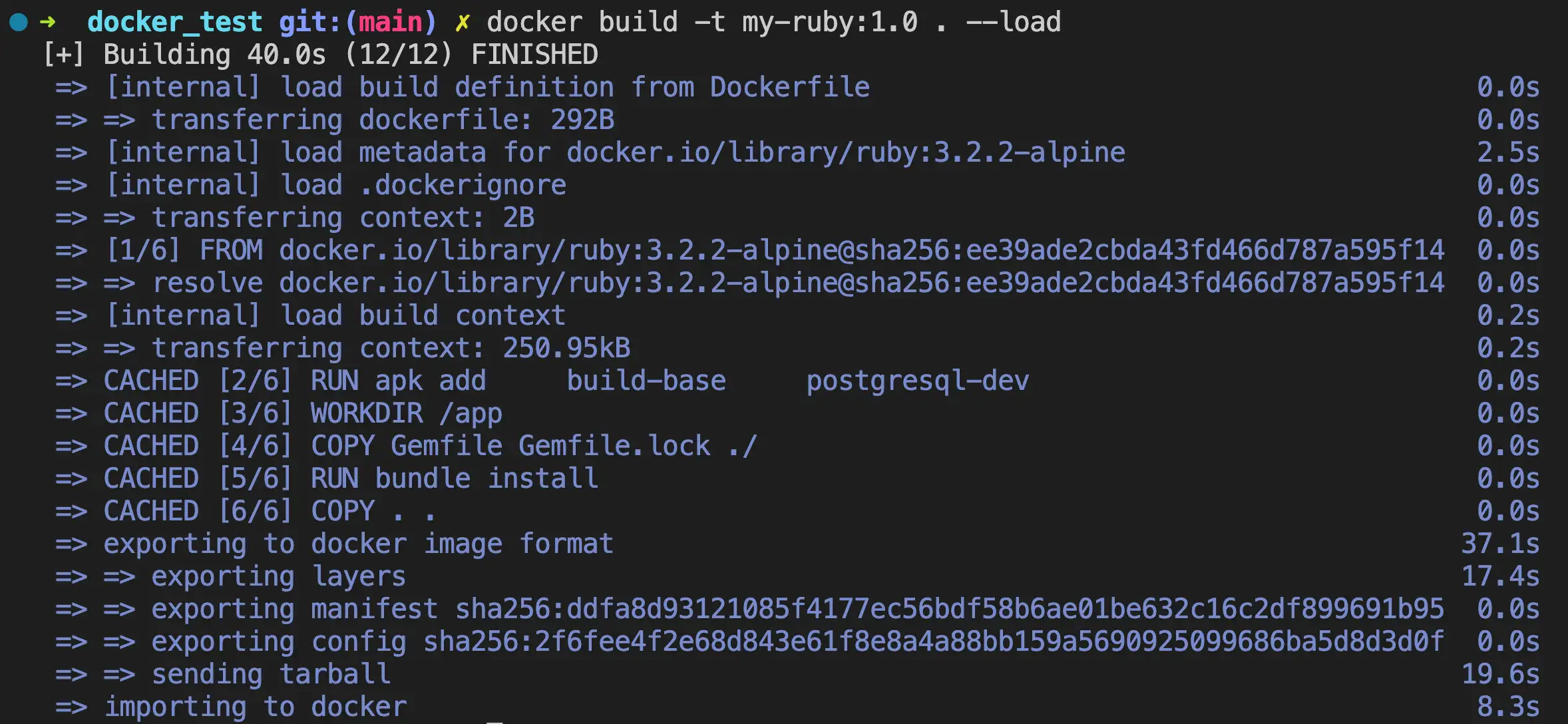 docker build