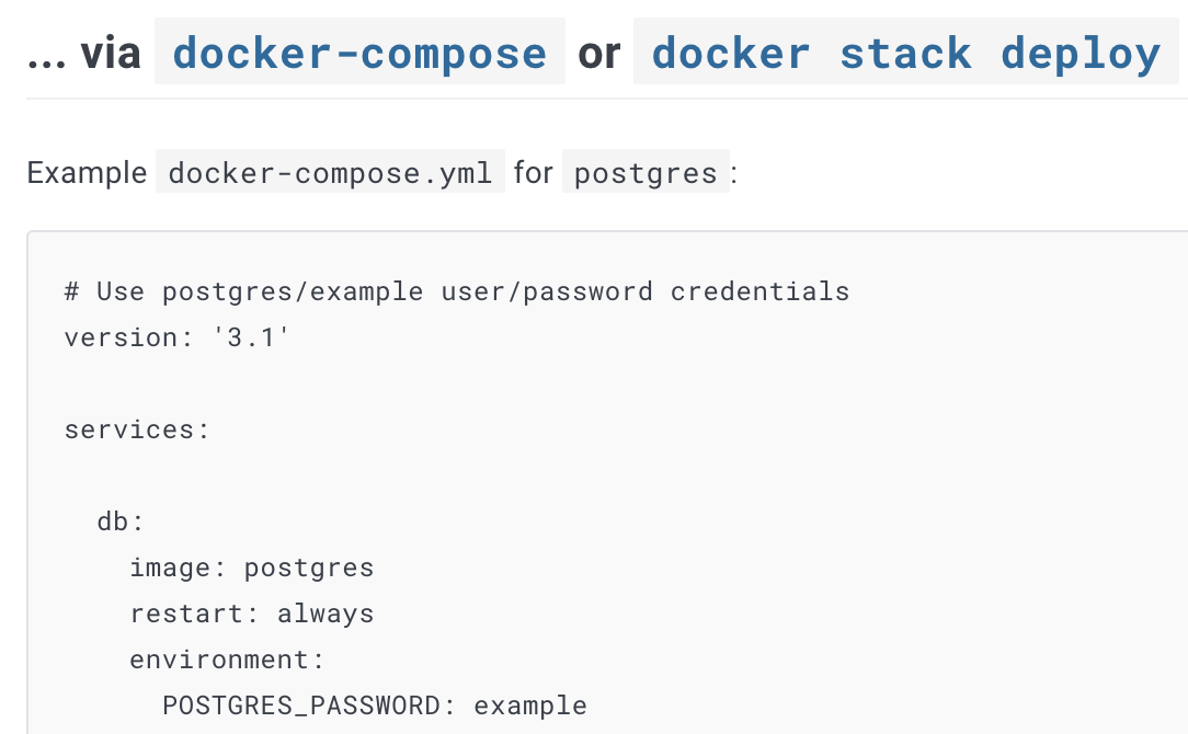 Docker Hub postgres
