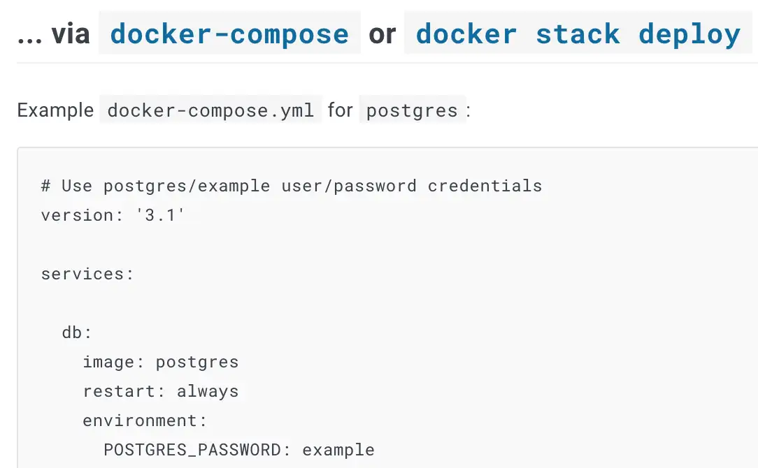 Docker Hub postgres
