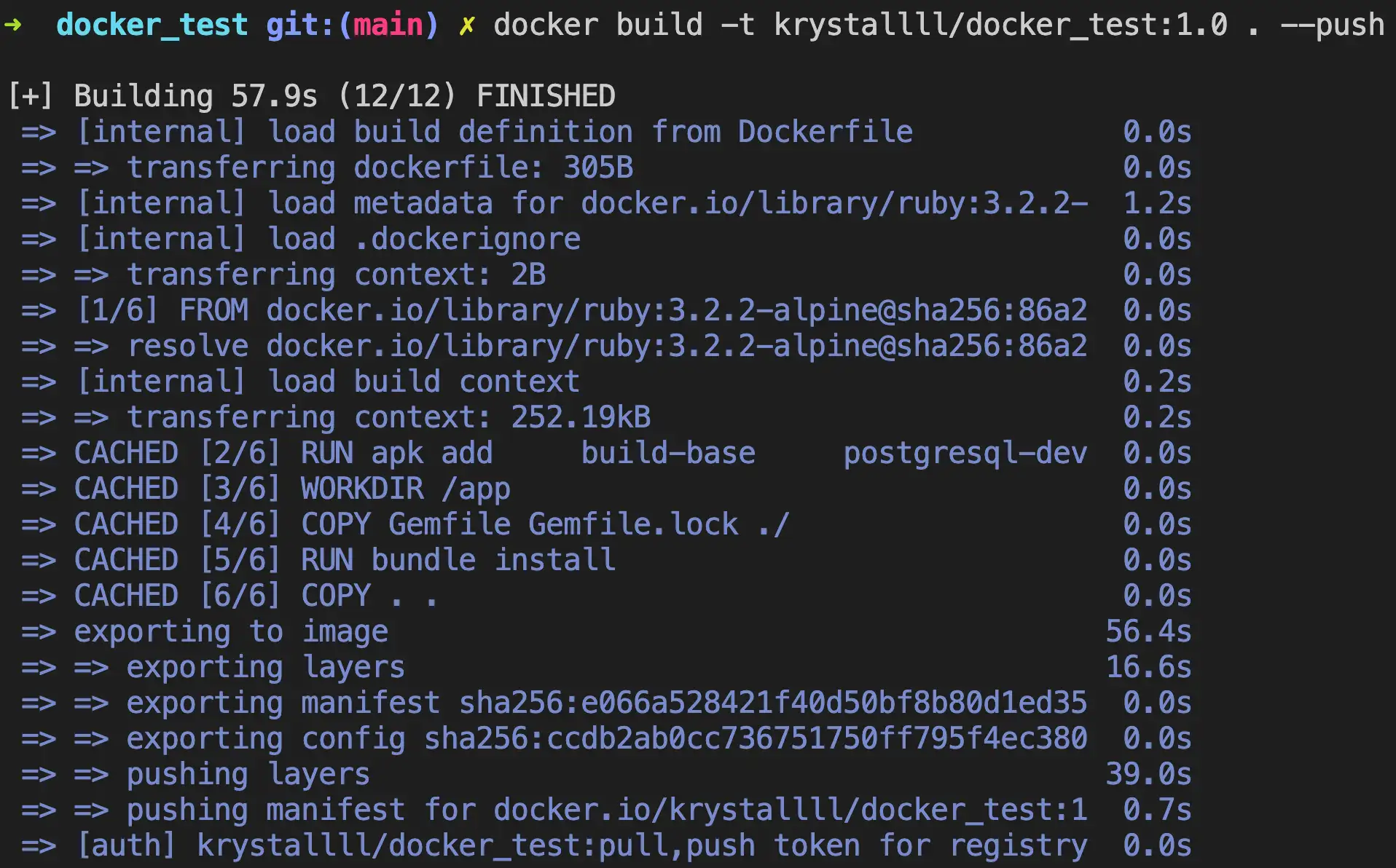 docker build