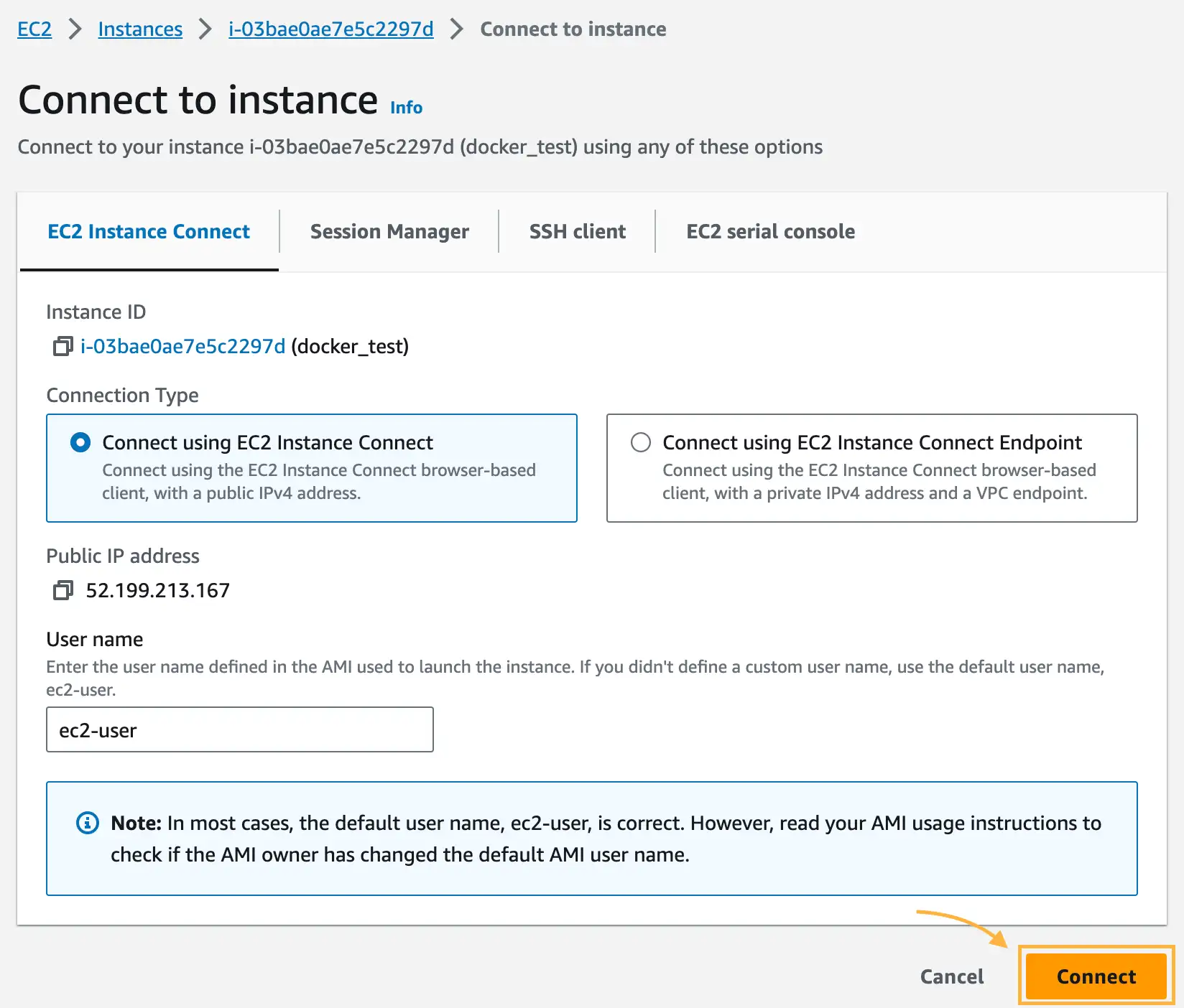 AWS 直接連到 EC2 的終端機